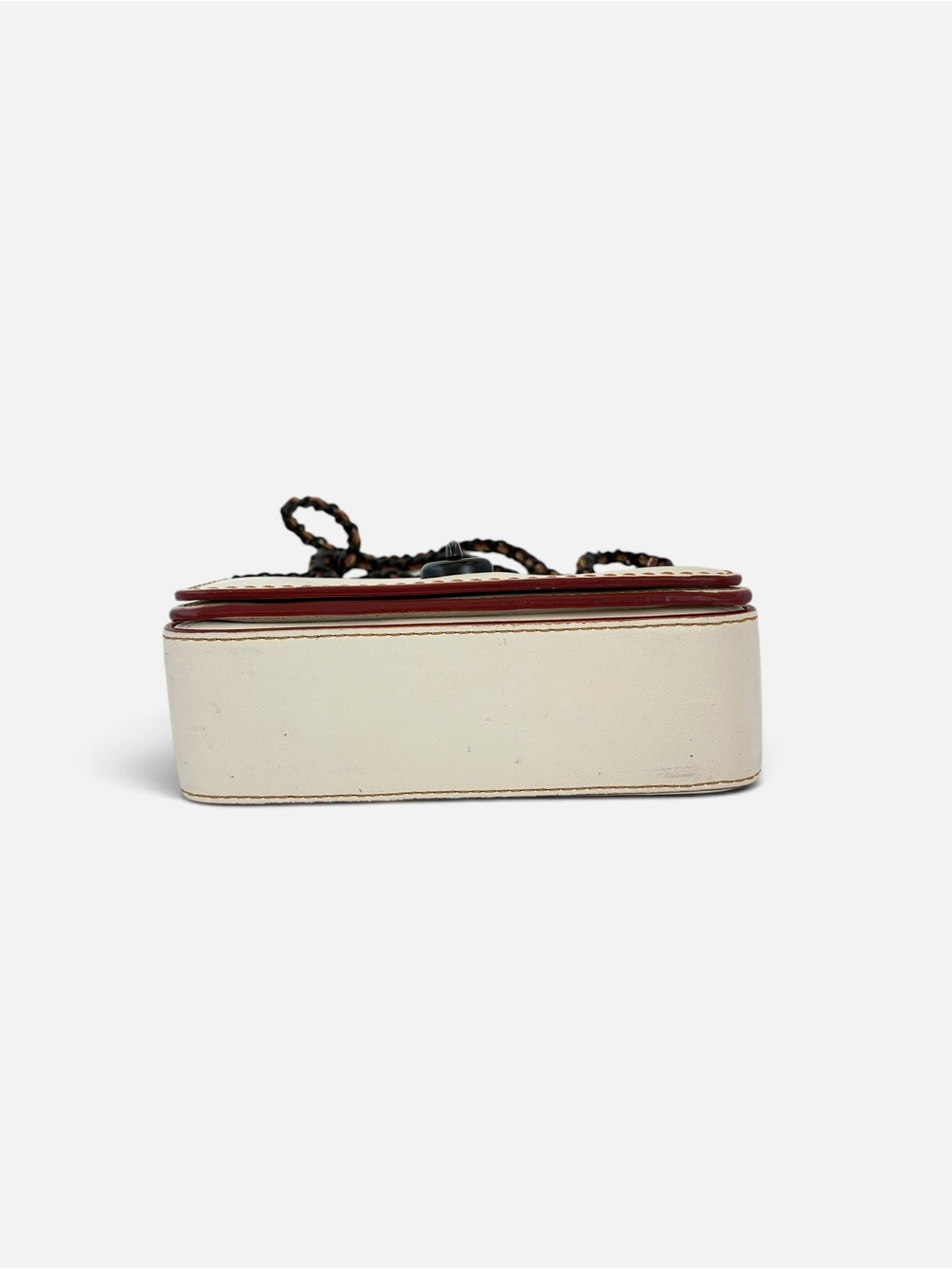 Coach Mini Crossbody in Ivory with Braided Dark Chain - Picture 5 of 11